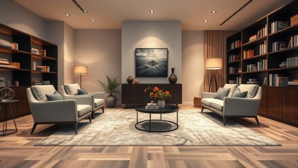 An illustration of the role of rugs in home design with modern interiors