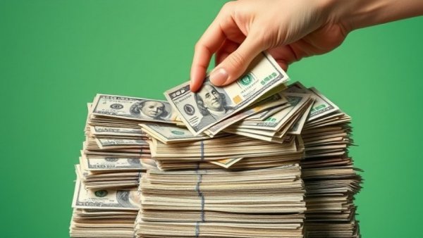 401(k)-rich and cash-poor retirement trap illustrated with a hand picking a single bill from a stack