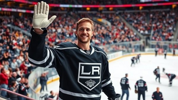 Captain waves to fans on ice during retirement ceremony