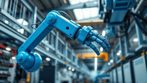 Advanced robotic arm in Vancouver tech factory