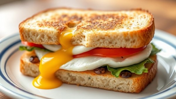 Breakfast sandwich recipes for busy mornings: egg yolk sandwich.