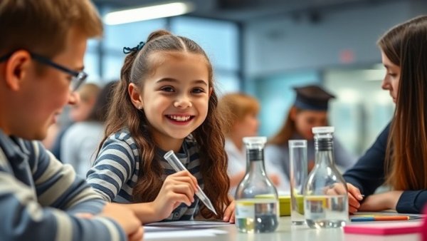 Girls and STEAM Summit in Vancouver: girl using pipette in workshop.