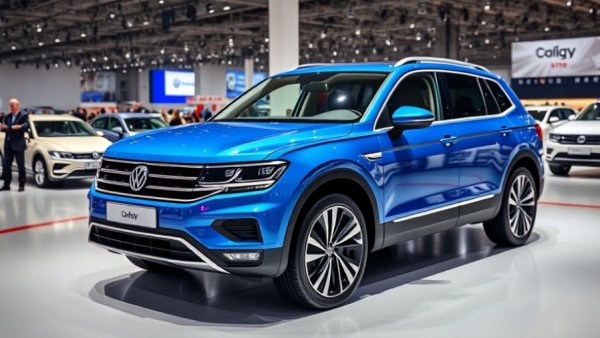 Volkswagen SUV on display, part of safety recall focus