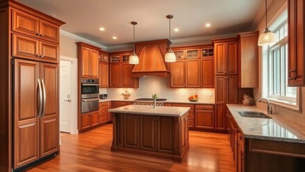 Inviting kitchen with wooden cabinets and granite countertops during a Vancouver home renovation.