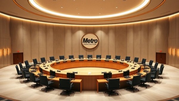 Modern Metro Vancouver council chamber reflecting regional reform