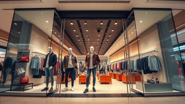 Canadian retail store showcasing modern fashion trends.