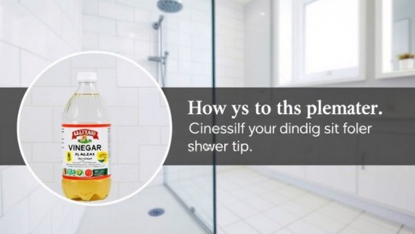 Home improvement Vancouver: Vinegar cleaning tip in modern shower.