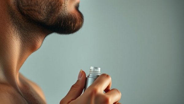 Close-up of a man spraying cologne to illustrate grooming mistakes men make