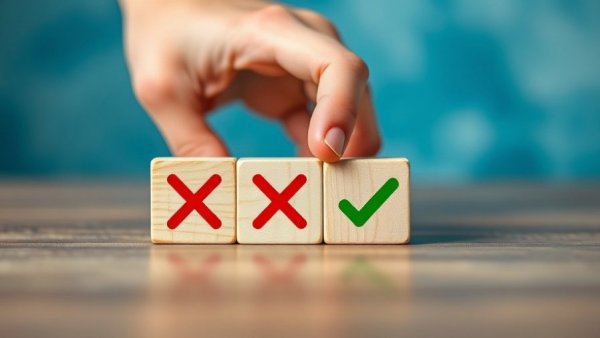 Decision-making concept with wooden blocks and check mark for Roth conversion retirement timing