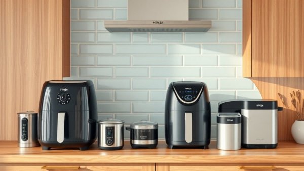 Best Ninja air fryers displayed for family living on a kitchen counter.