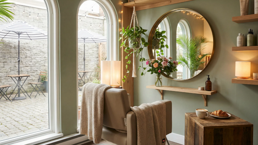 Image of an interior design of a beauty salon.