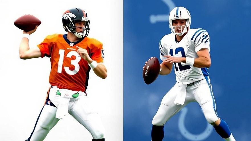 NFL rivalry: Denver Broncos vs Indianapolis Colts, showcasing quarterback legacy.