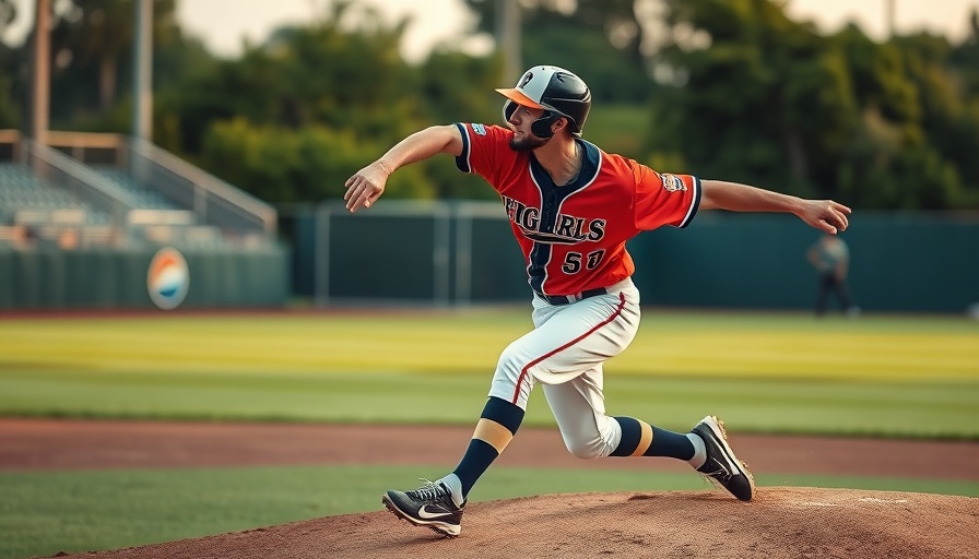 Denver local news features baseball player in colorful uniform pitching.