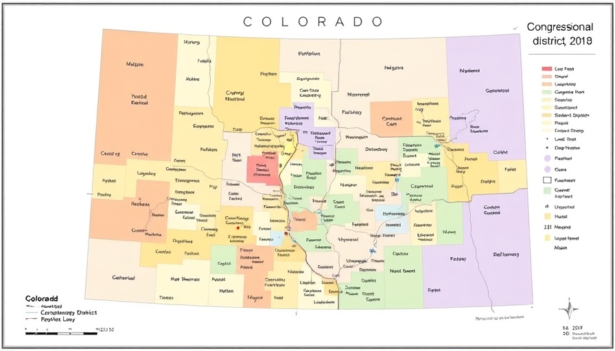 Map of Colorado Congressional Districts for Redistricting Initiative 2025