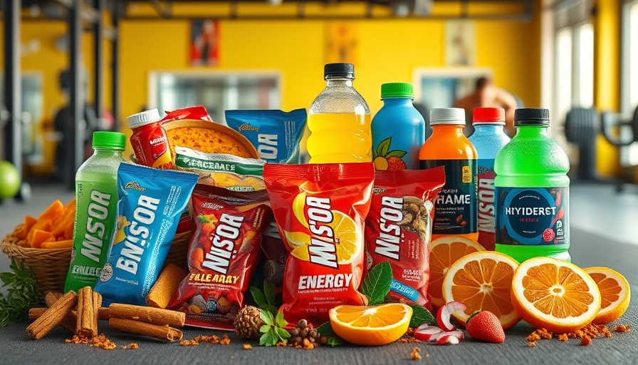 Energy snacks and drinks for long workouts.