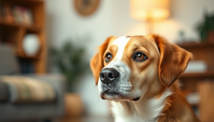 Alert dog with attentive gaze indoors, decoding dog behaviors.