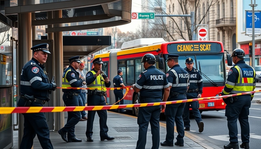 Jerusalem bus stop shooting scene with emergency responders and police.