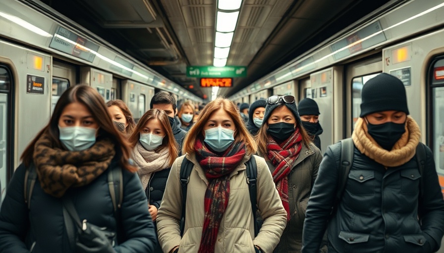 Commuters in subway reflecting US household income trends