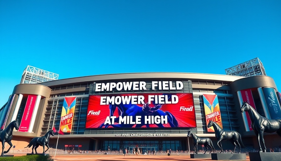 Denver news: Empower Field at Mile High stadium exterior.