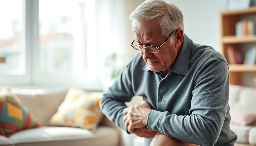 Older man with knee pain exploring causes of bone pain.