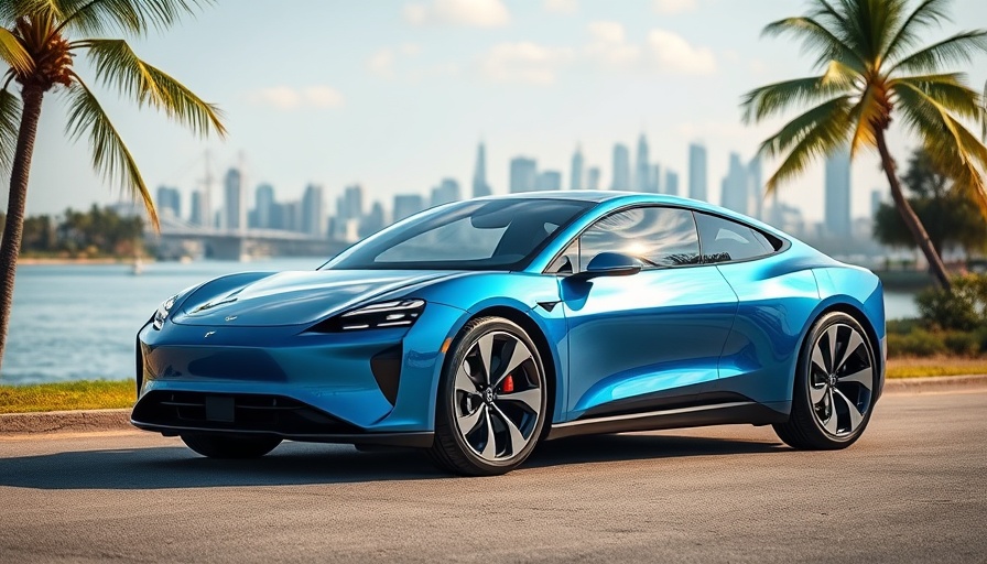 Sleek electric car parked by lake for 2026 Nissan Leaf review.