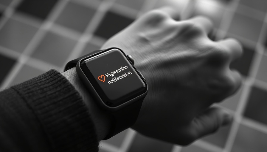Apple Watch with hypertension alert on a wrist