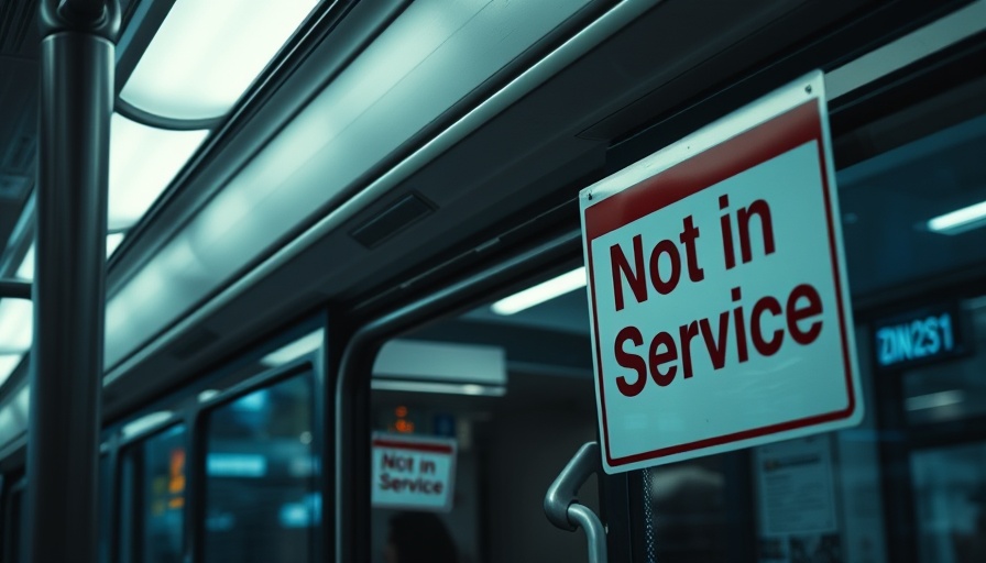 Denver news photo of bus with 'Not in Service' sign in urban setting.