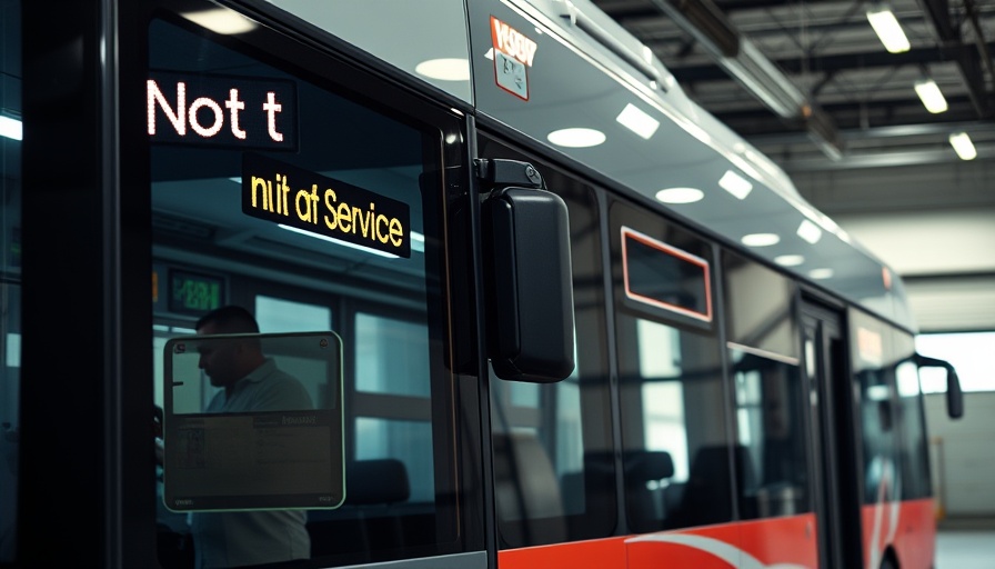 Public bus 'Not in Service' in Denver garage, maintenance ongoing