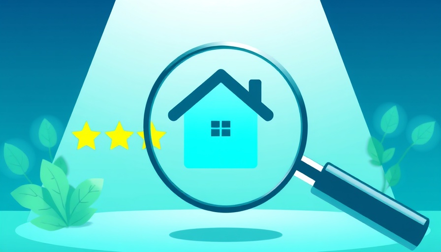 Lower mortgage rates today graphic with magnifying glass and house.
