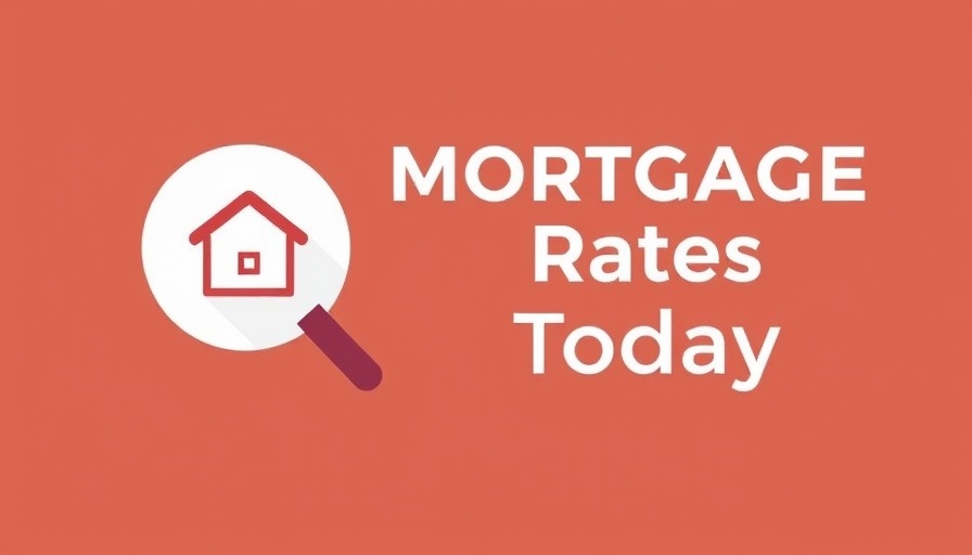 Mortgage Rates Today graphic with house icon and magnifying glass.