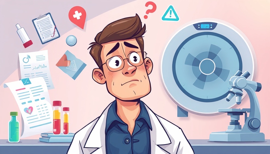 Man experiencing prostate cancer diagnosis journey with medical imagery.