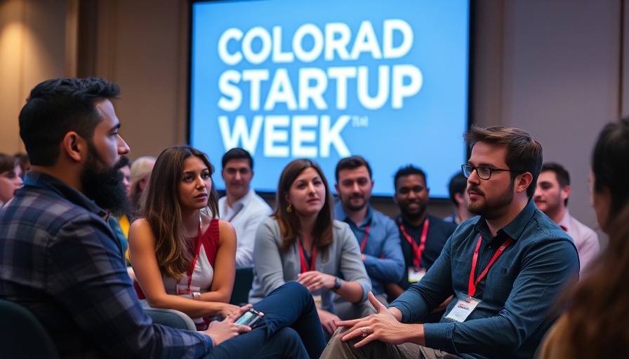 Panel discussion at Colorado Startup Week with engaged audience