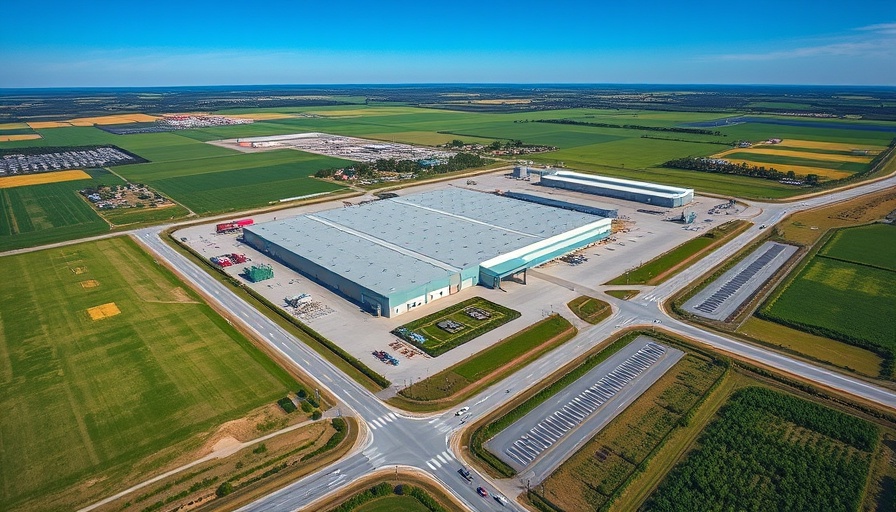 Aerial view of Denver commercial real estate deal with large warehouse.