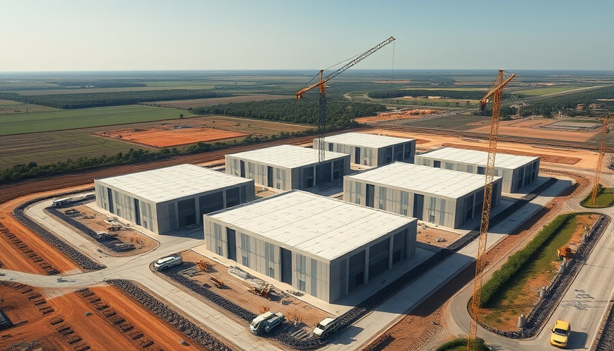 Aerial view of the construction site for OpenAI new data centers.