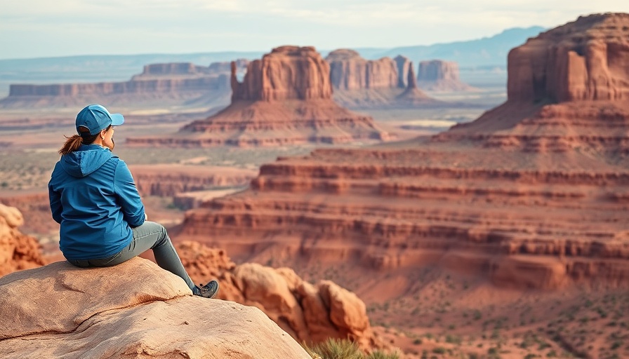 Solitary person reflecting near Colorado River, scenic retreat.