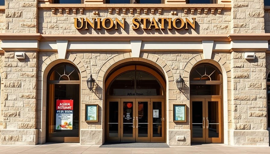 Counter service Asian restaurant coming soon at Union Station entrance.