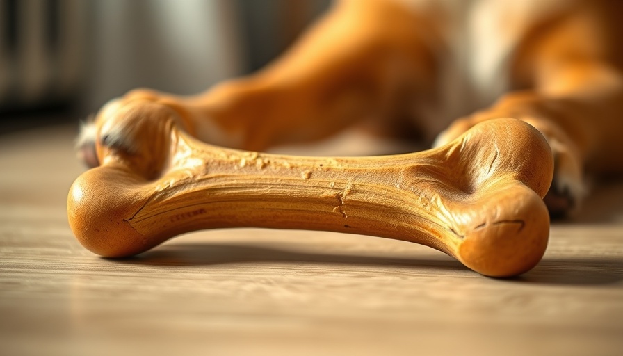 Are Dog Bones Safe for Your Furry Friend? Close-up bone with dog's paws.