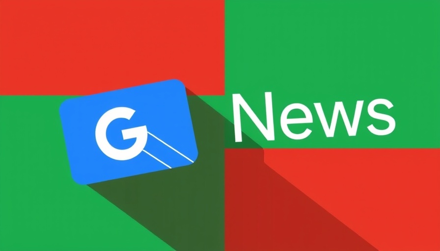 Google News logo with vibrant colored cards.