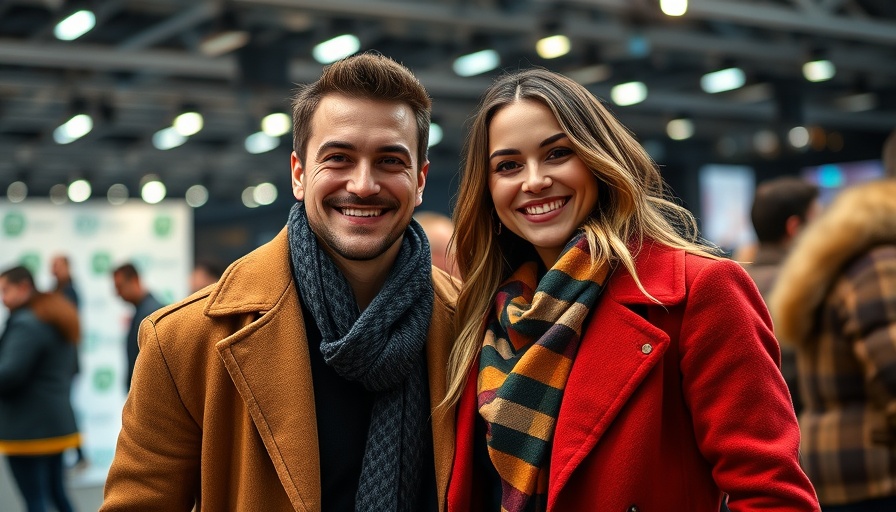 Fashionable couple at Denver event, Fall date ideas in style.