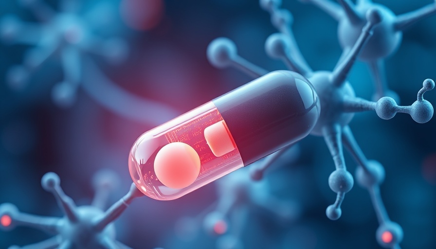 3D illustration of capsule and synapse interacting, related to tardive dyskinesia in elderly patients.