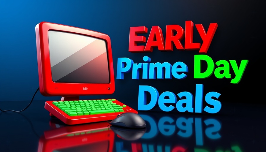 Colorful digital illustration of early Amazon Prime Day deals.