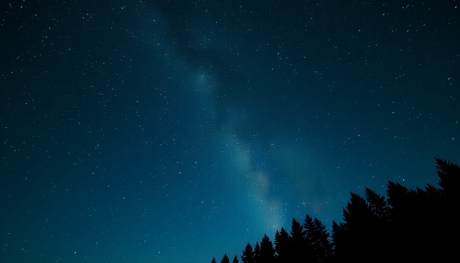 Milky Way over Denver's night sky, serene view, starry night.