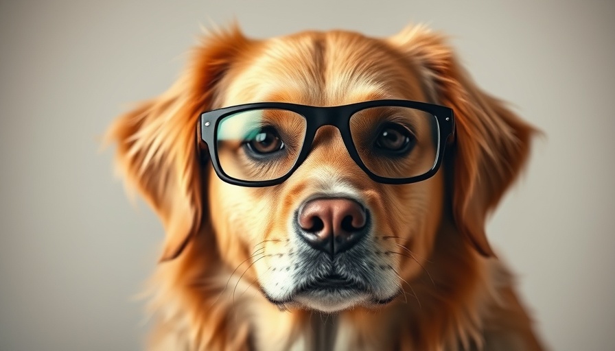 Golden dog wearing protective eyewear, showcasing dog eyewear for protection.