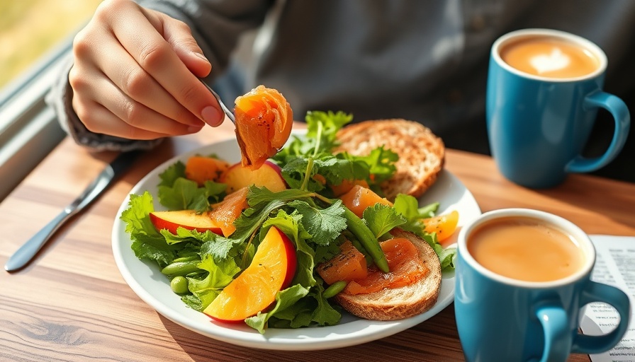 Nutritious meal with salmon and greens for IgA Nephropathy.