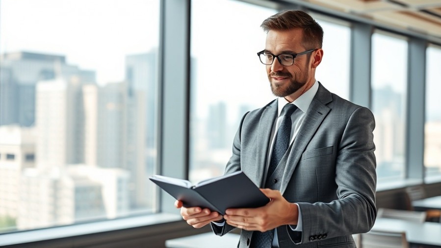 Professional financial advisor discussing finance tips for retirement planning in a modern office.