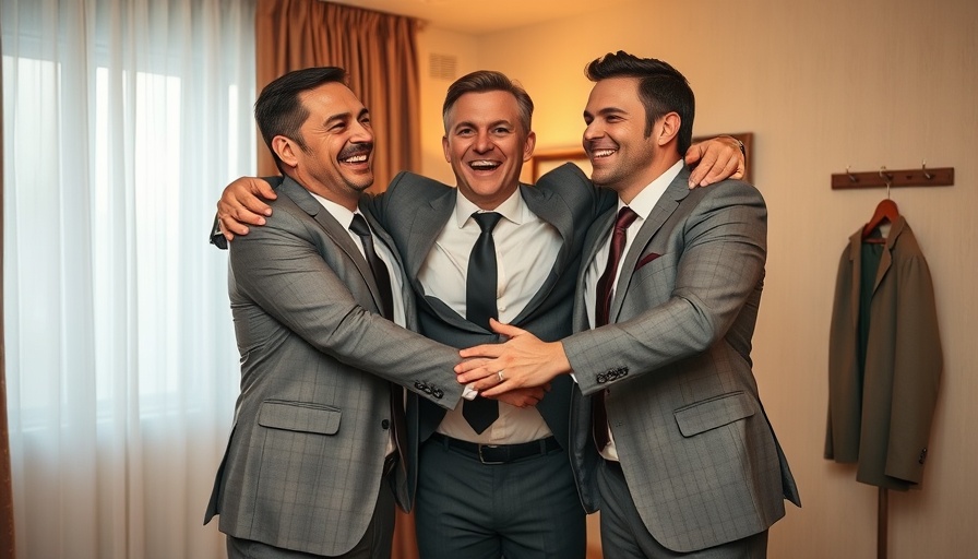 Three men from Monmouth Cricket Club smiling together.