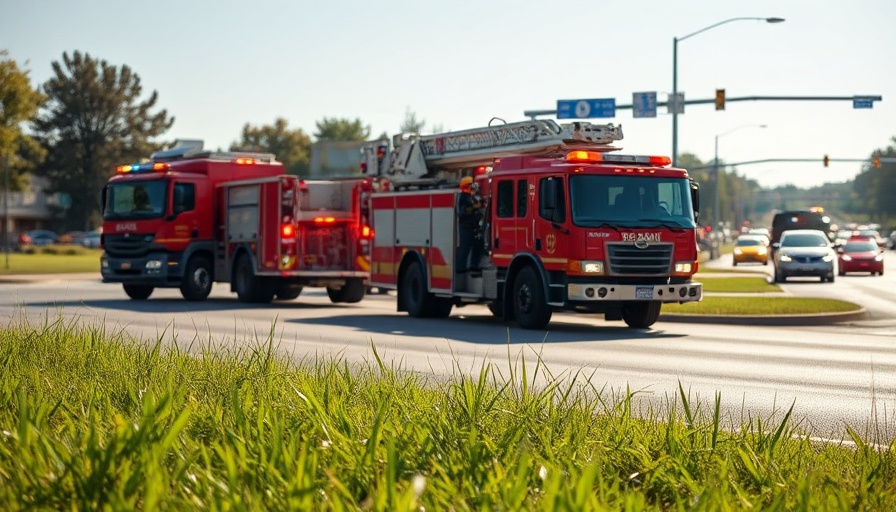 Emergency response at Newport roundabout collision scene.