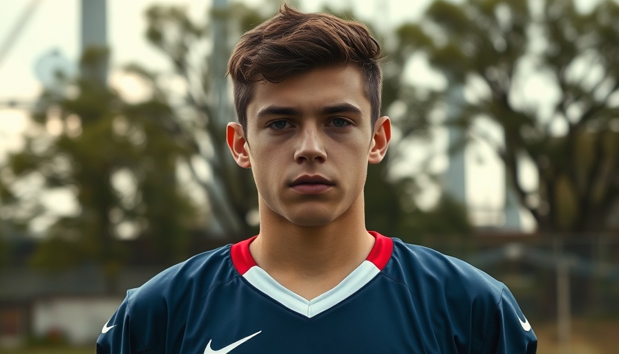 Mardy football club young talent player outdoors.