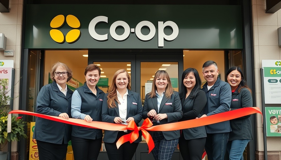 Ribbon cutting ceremony at Usk Co-op transformation.