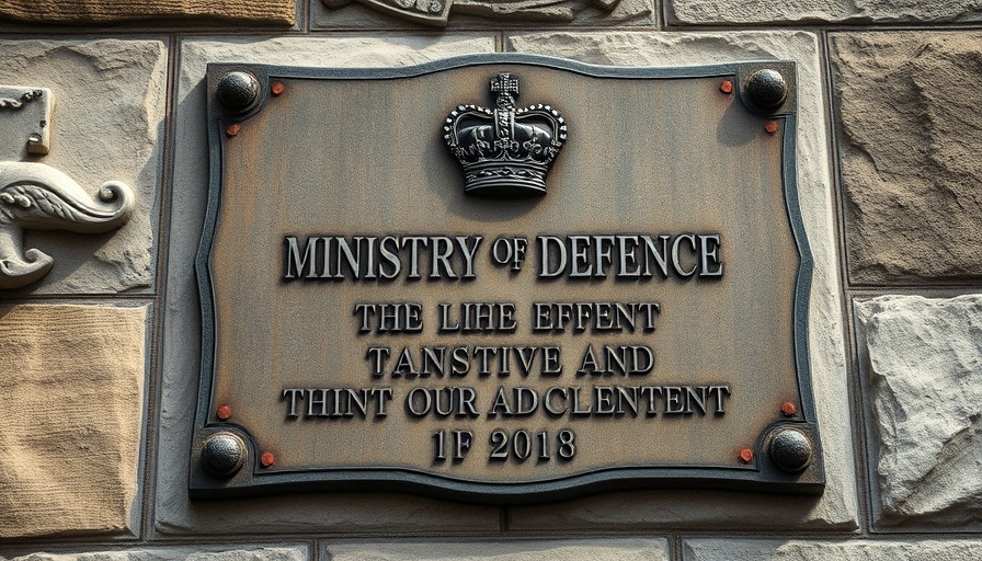 Ministry of Defence plaque highlighting LGBT veterans financial redress.